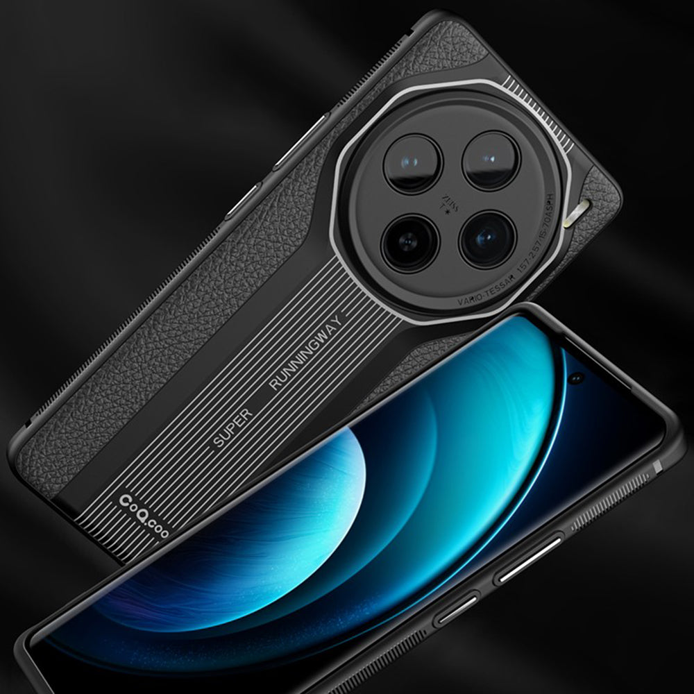 Q.COO Super Running Series For vivo X100 Pro 5G Shockproof Case Leather+Acrylic+TPU Mobile Phone Cover Q.COO Super Running Series For vivo X100 Pro 5G Shockproof Case Leather+Acrylic+TPU Mobile Phone Cover